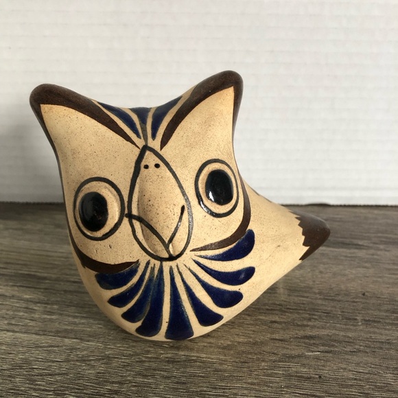 Hand-painted Mexican Tonala Owl - Picture 1 of 8